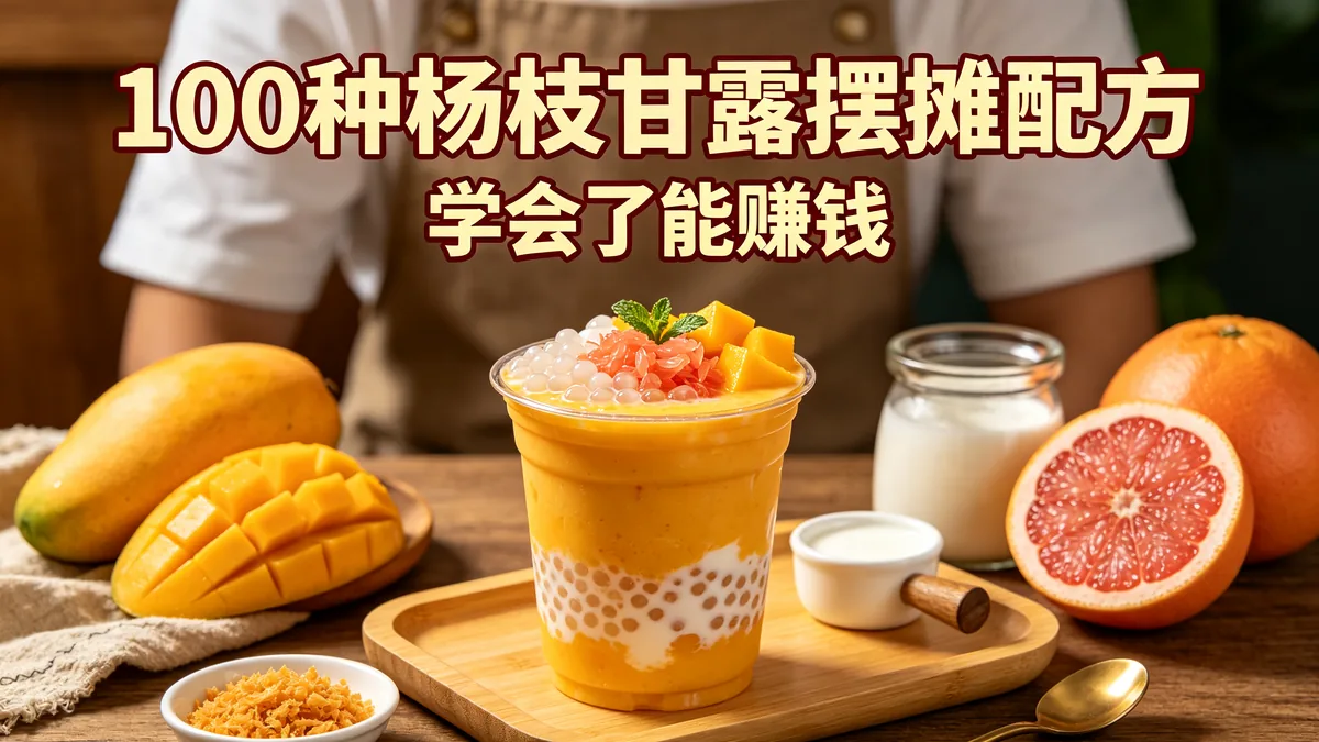 100种杨枝甘露摆摊配方 学会了能赚钱