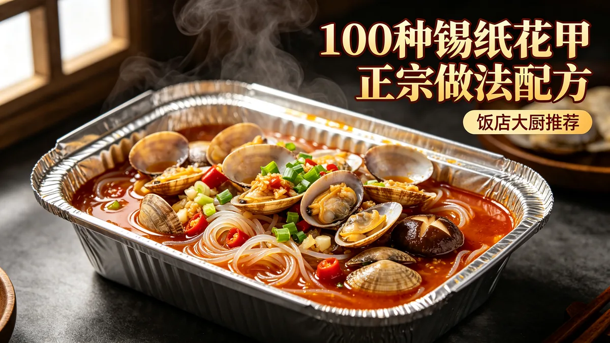 100种锡纸花甲正宗做法配方 饭店大厨推荐