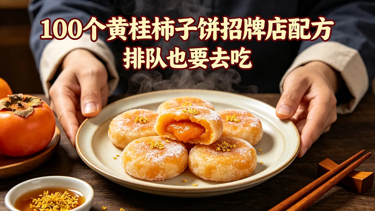 100个黄桂柿子饼招牌店配方 排队也要去吃
