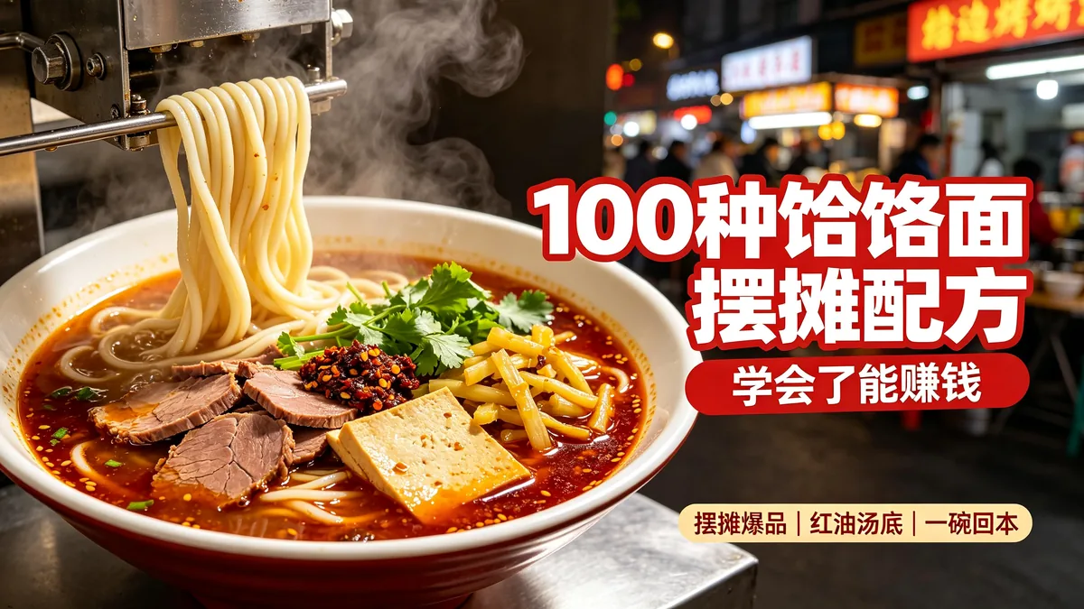 100种饸饹面摆摊配方 学会了能赚钱