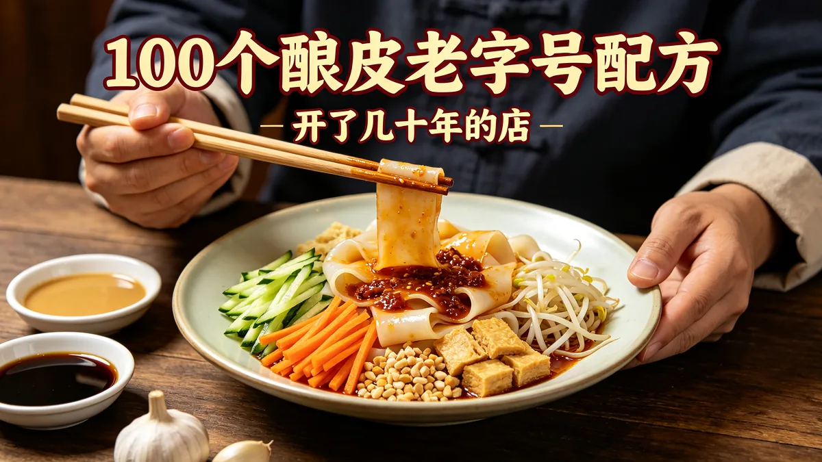 100个酿皮老字号配方 开了几十年的店