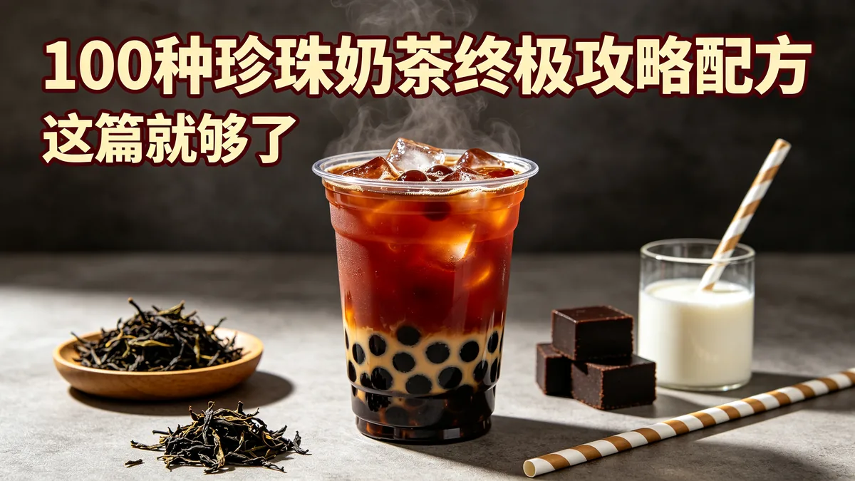 100种珍珠奶茶终极攻略配方 这篇就够了