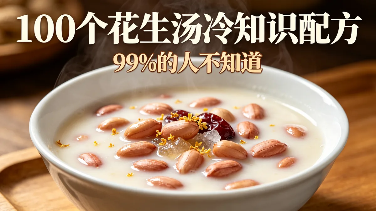 100个花生汤冷知识配方 99%的人不知道