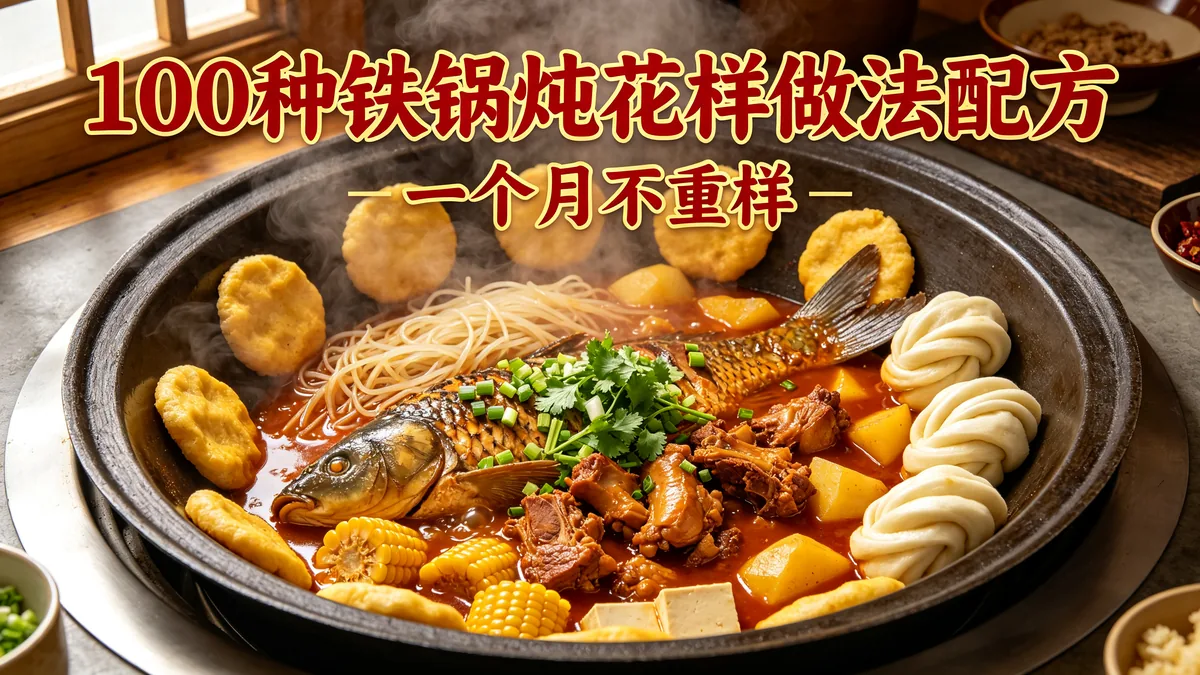 100种铁锅炖花样做法配方 一个月不重样