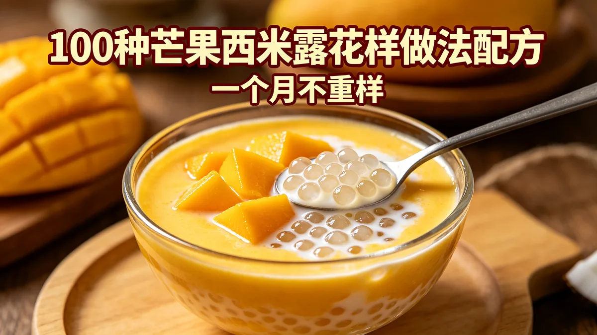 100种芒果西米露花样做法配方 一个月不重样