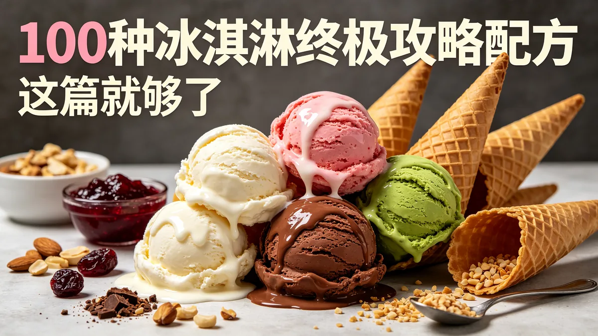 100种冰淇淋终极攻略配方 这篇就够了