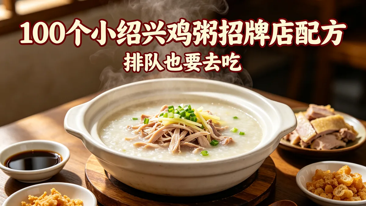 100个小绍兴鸡粥招牌店配方 排队也要去吃