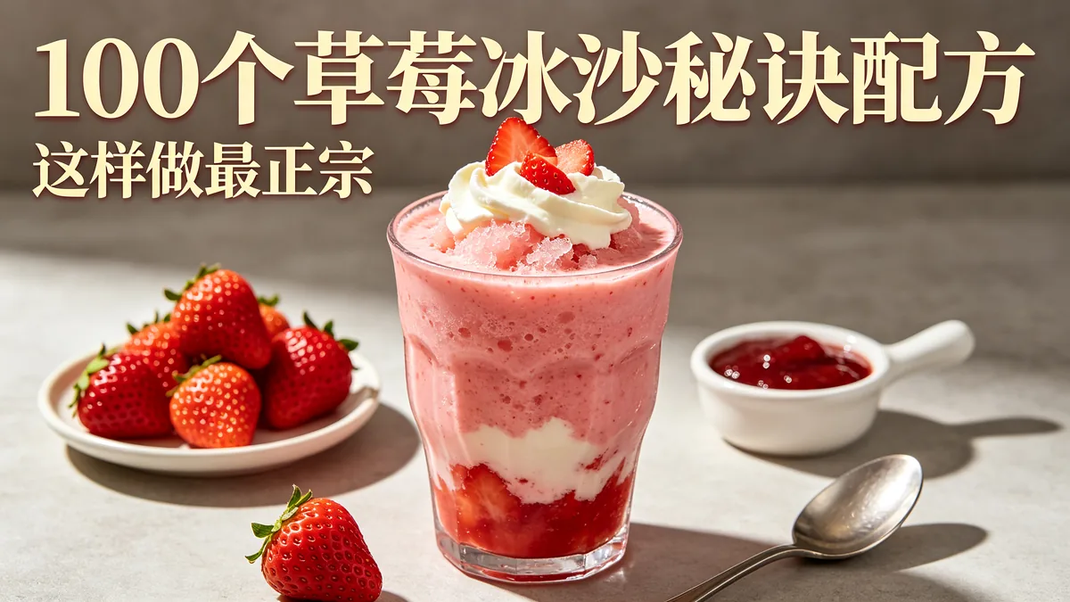 100个草莓冰沙秘诀配方 这样做最正宗