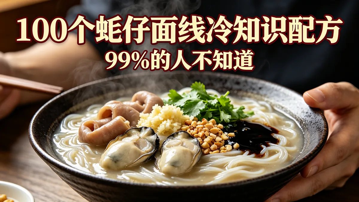 100个蚵仔面线冷知识配方 99%的人不知道