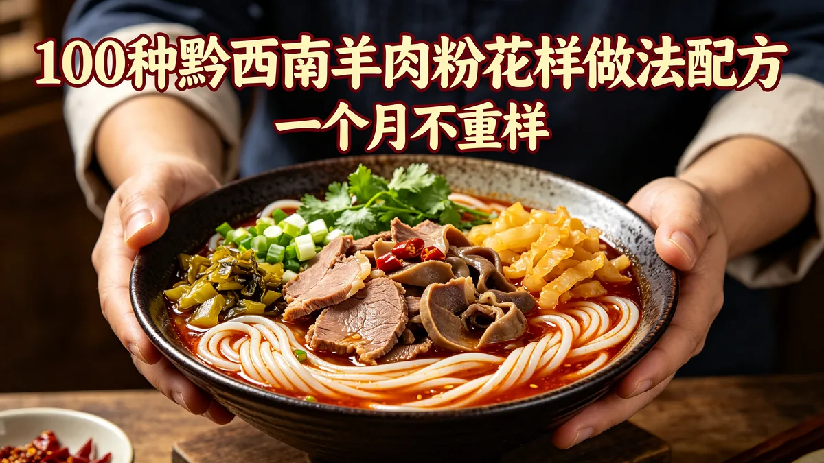 100种黔西南羊肉粉花样做法配方 一个月不重样