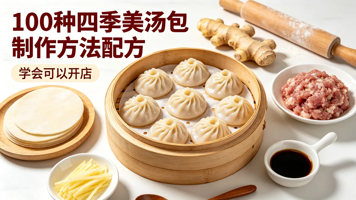 100种四季美汤包制作方法配方 学会可以开店