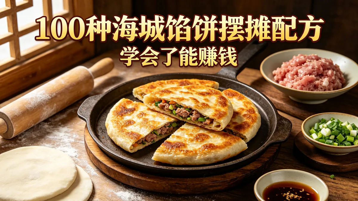 100种海城馅饼摆摊配方 学会了能赚钱