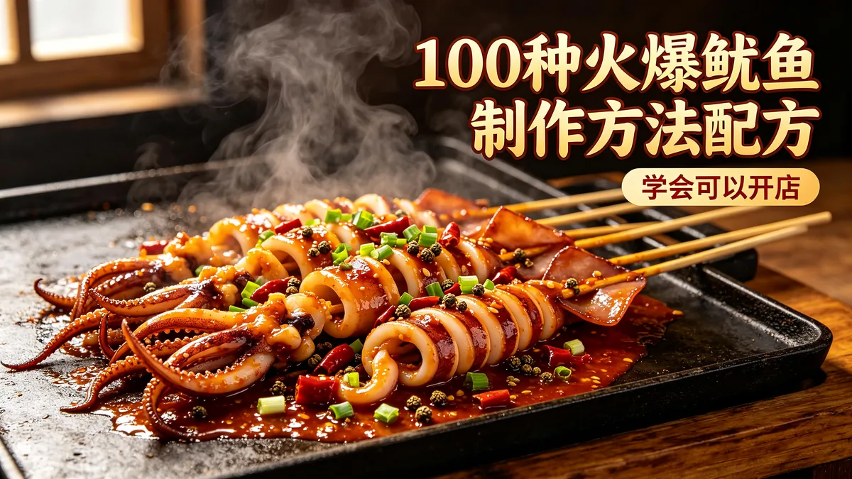 100种火爆鱿鱼制作方法配方 学会可以开店