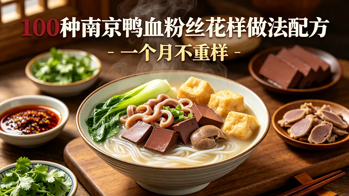 100种南京鸭血粉丝花样做法配方 一个月不重