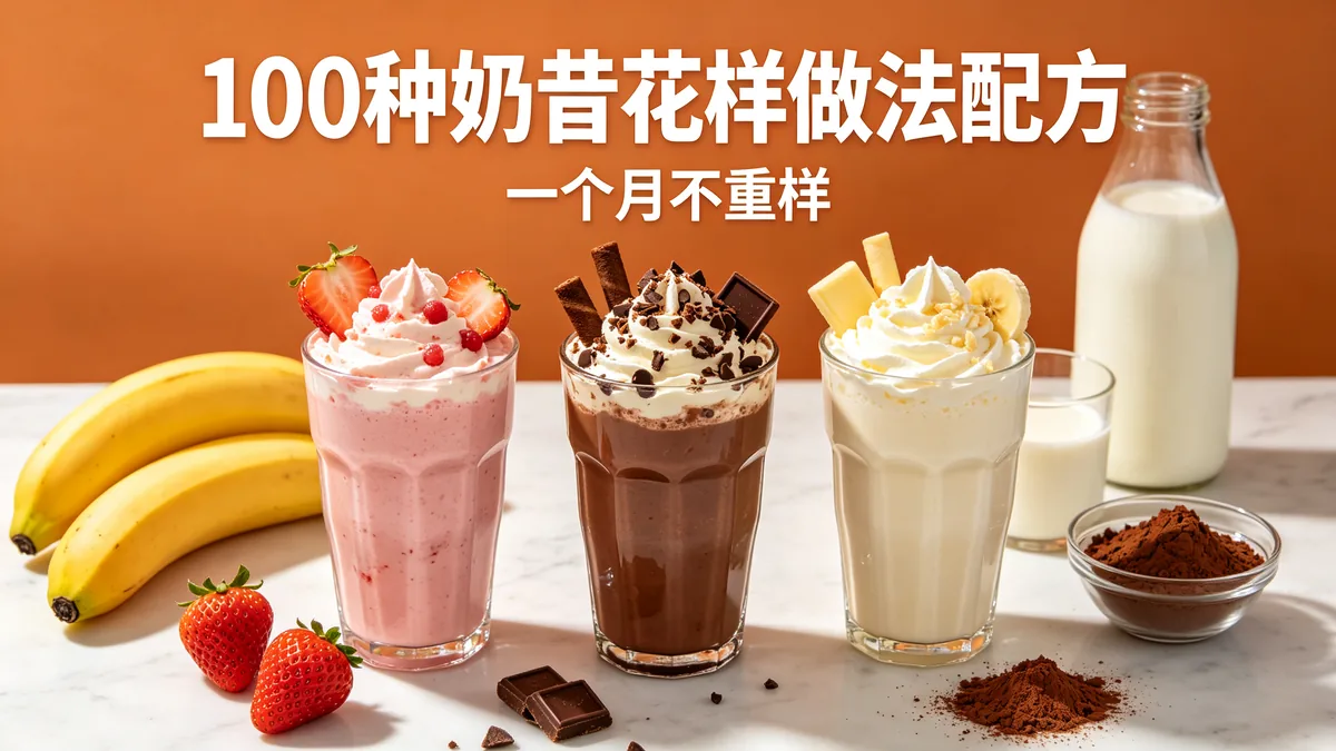 100种奶昔花样做法配方 一个月不重样