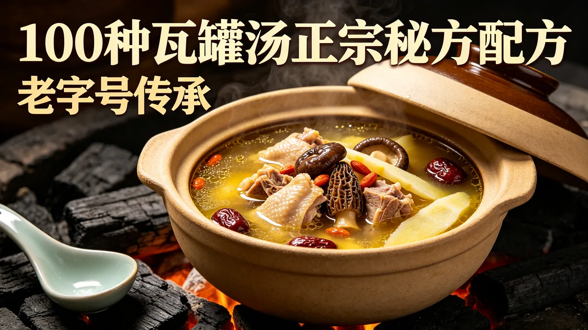 100种瓦罐汤正宗秘方配方 老字号传承