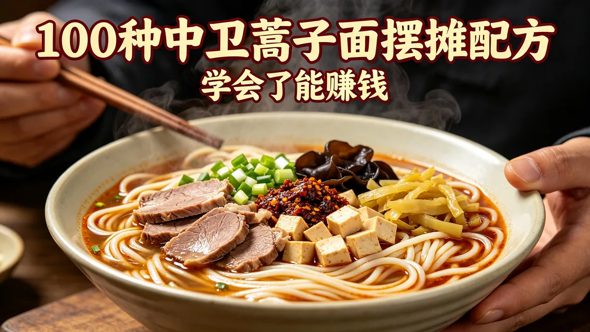 100种中卫蒿子面摆摊配方 学会了能赚钱