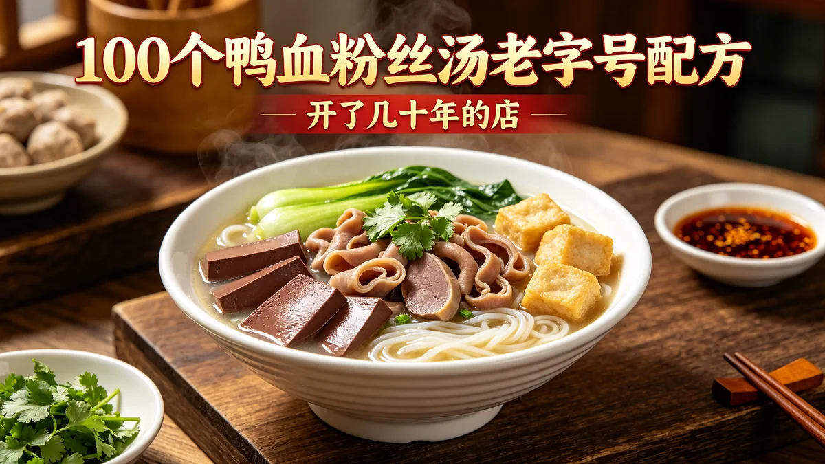 100个鸭血粉丝汤老字号配方 开了几十年的店