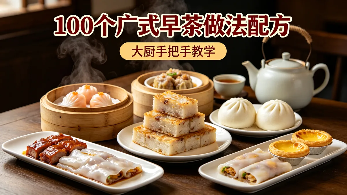 100个广式早茶做法配方 大厨手把手教学