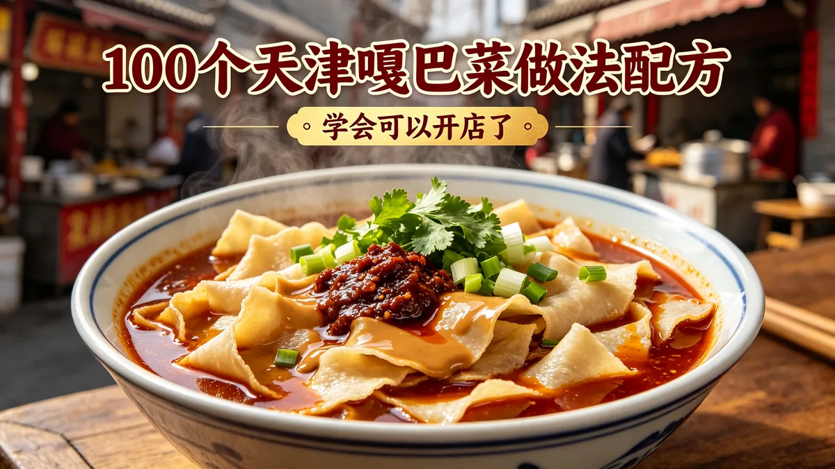 100个天津嘎巴菜做法配方 学会可以开店了
