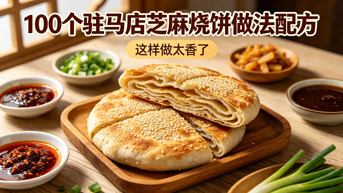 100个驻马店芝麻烧饼做法配方 这样做太香了