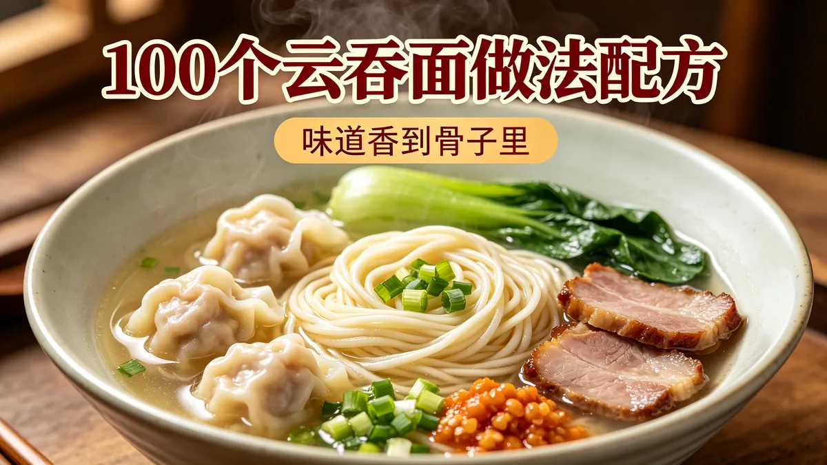 100个云吞面做法配方 味道香到骨子里