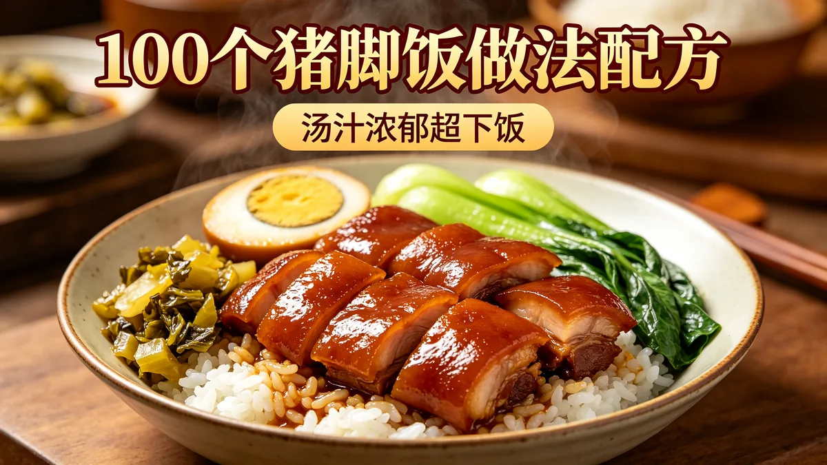 100个猪脚饭做法配方 汤汁浓郁超下饭
