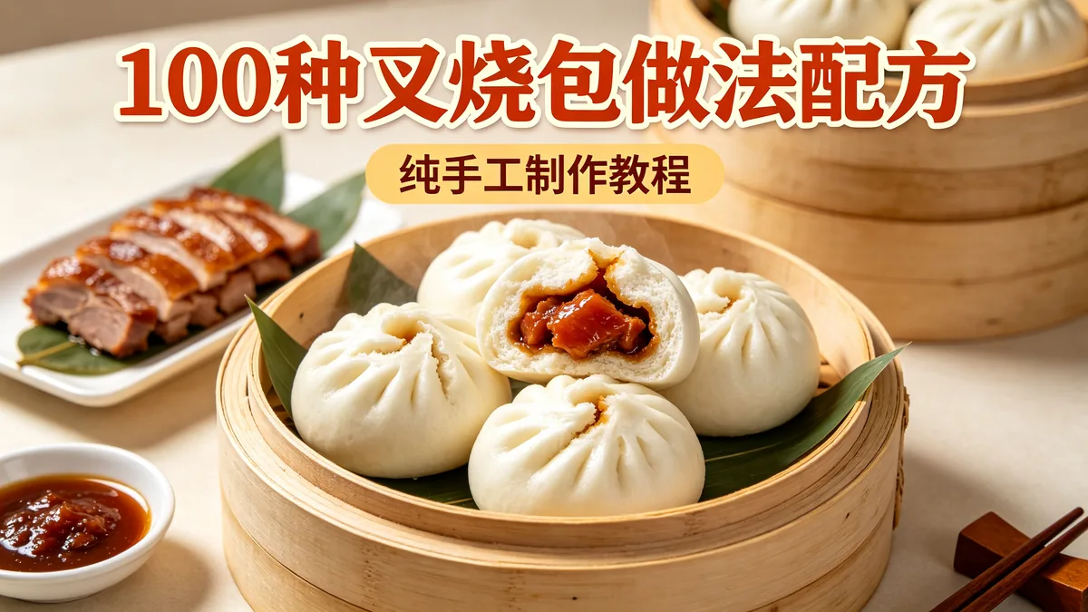 100种叉烧包做法配方 纯手工制作教程