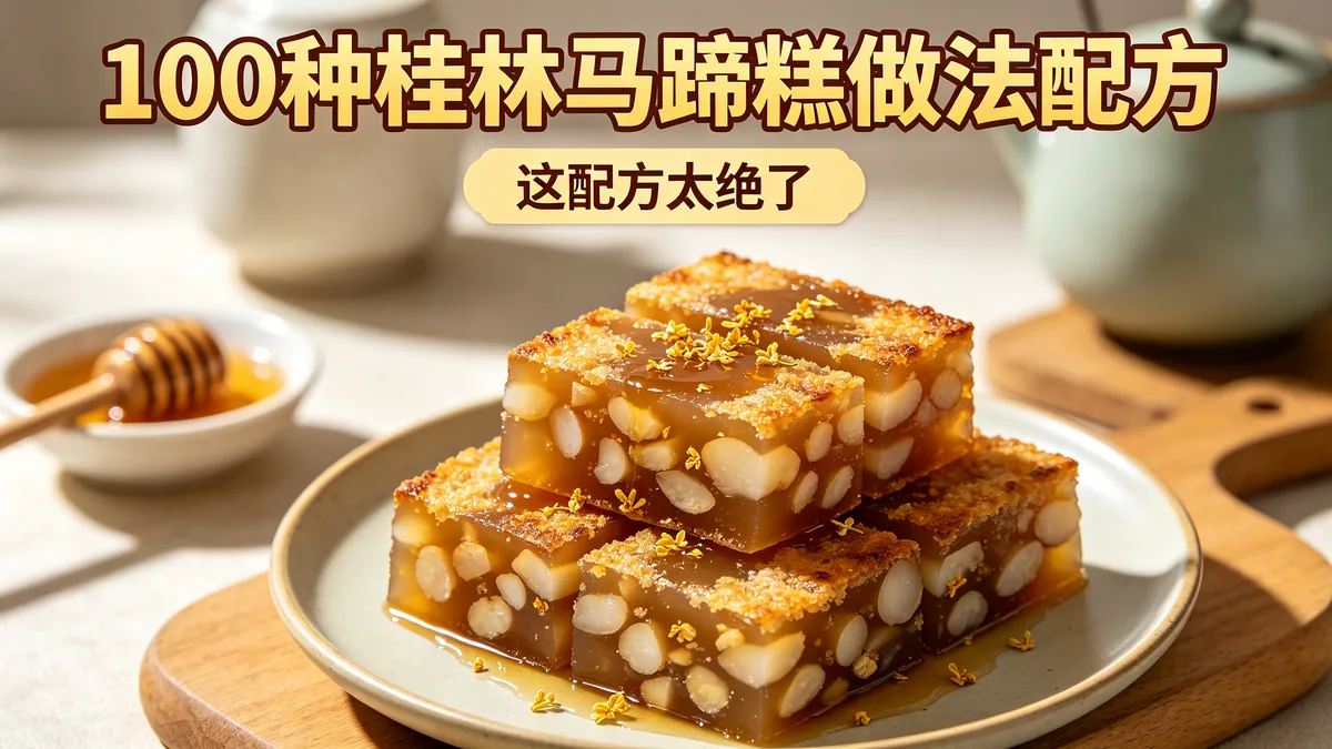 100种桂林马蹄糕做法配方 这配方太绝了