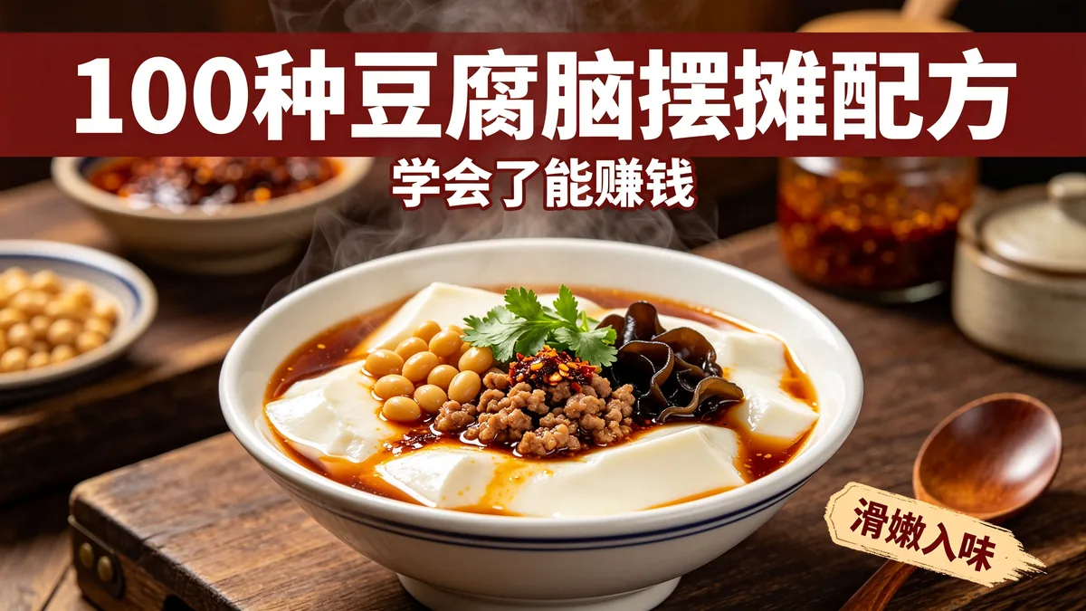 100种豆腐脑摆摊配方 学会了能赚钱