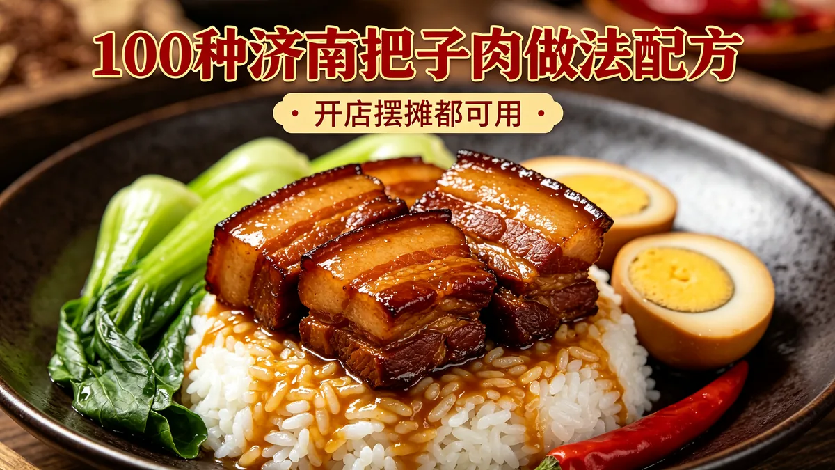 100种济南把子肉做法配方 开店摆摊都可用