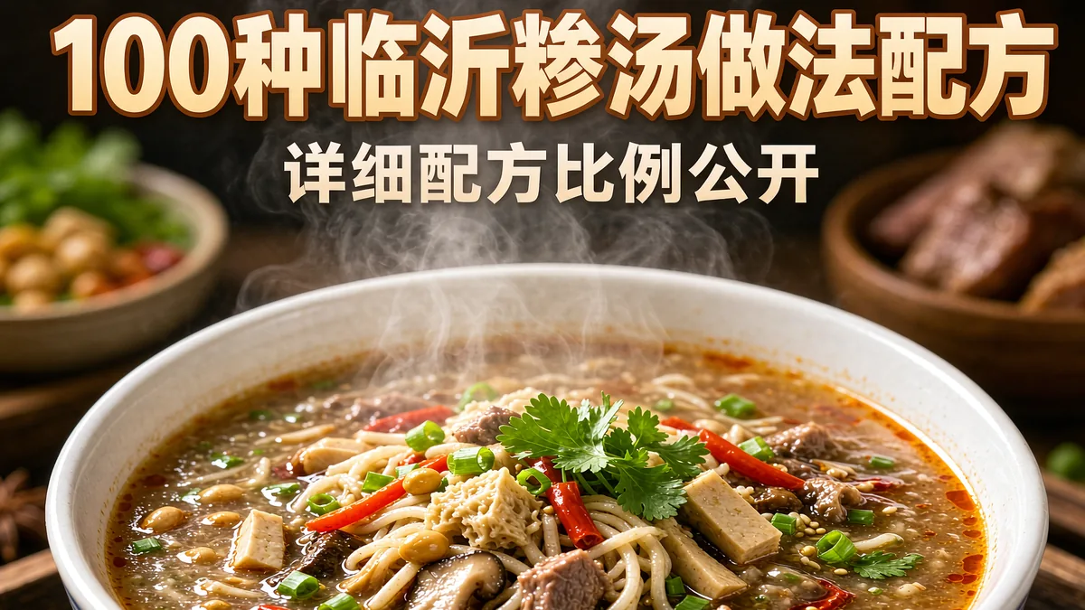 100种临沂糁汤做法配方 详细配方比例公开