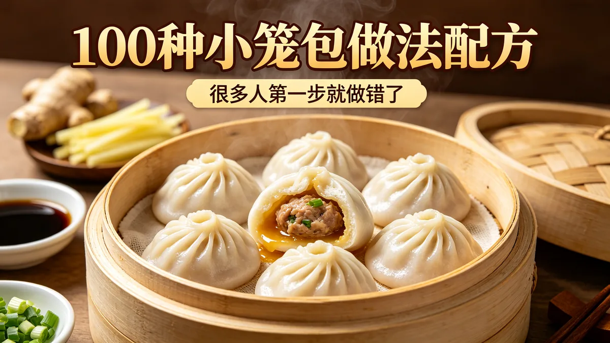 100种小笼包做法配方 很多人第一步就做错了