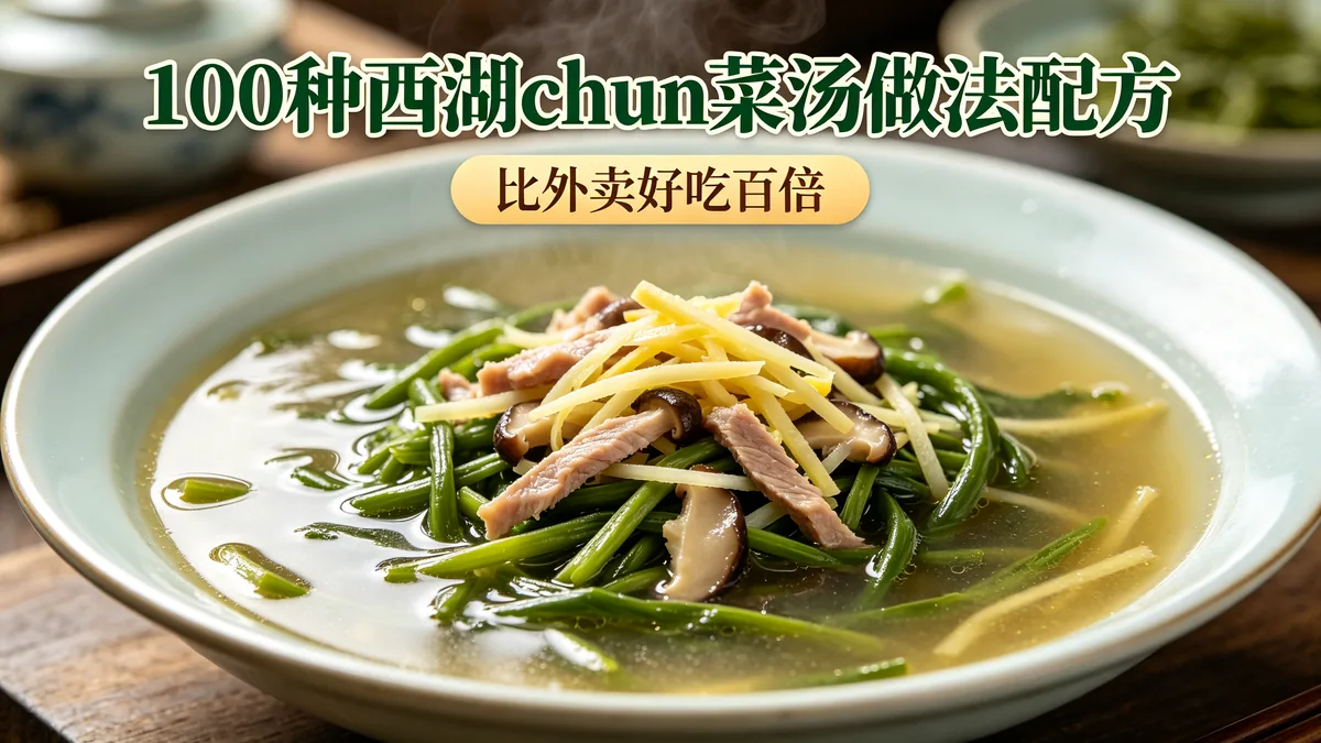 100种西湖莼菜汤做法配方 比外卖好吃百倍