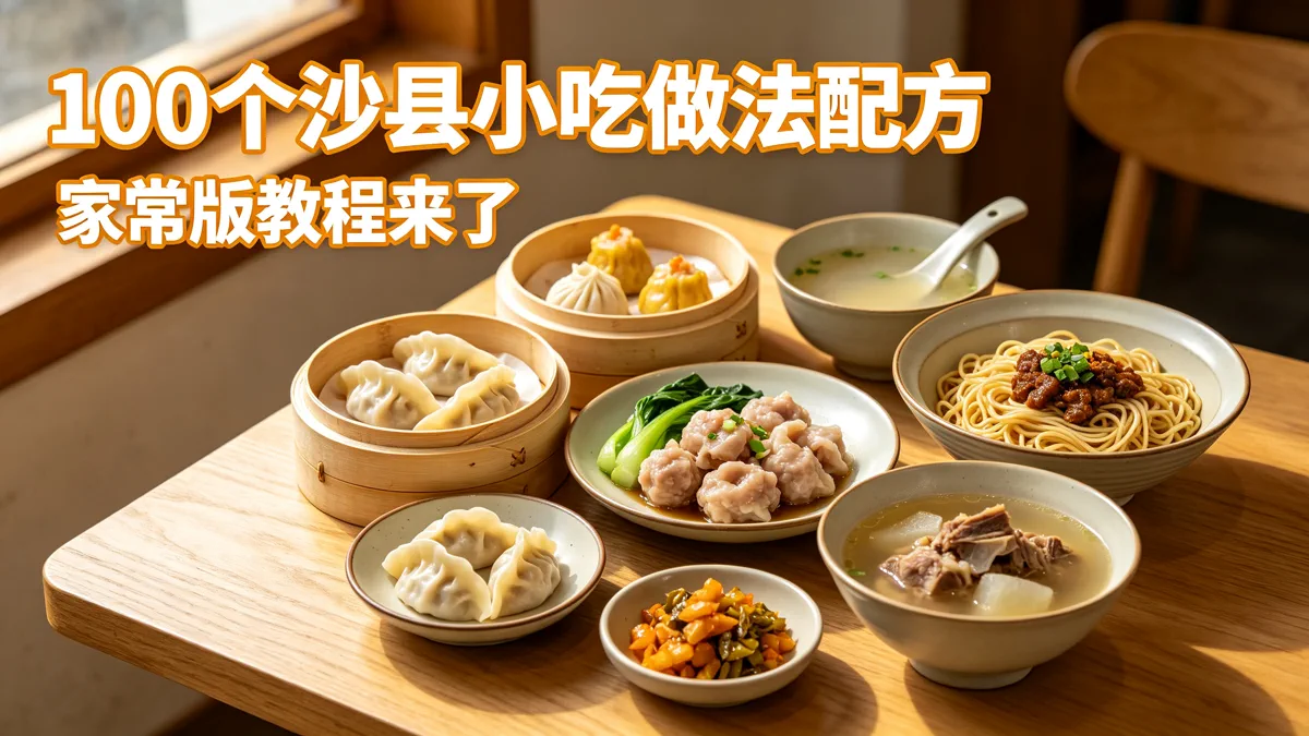 100个沙县小吃做法配方 家常版教程来了
