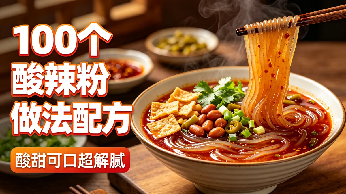 100个酸辣粉做法配方 酸甜可口超解腻