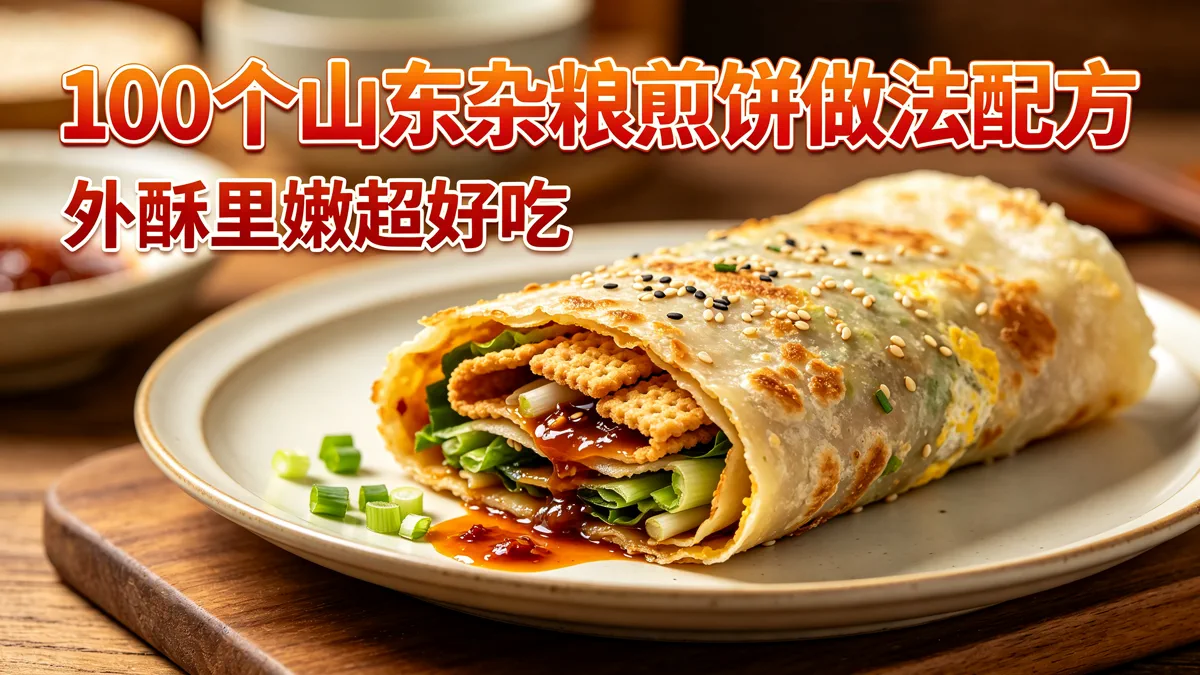100个山东杂粮煎饼做法配方 外酥里嫩超好吃