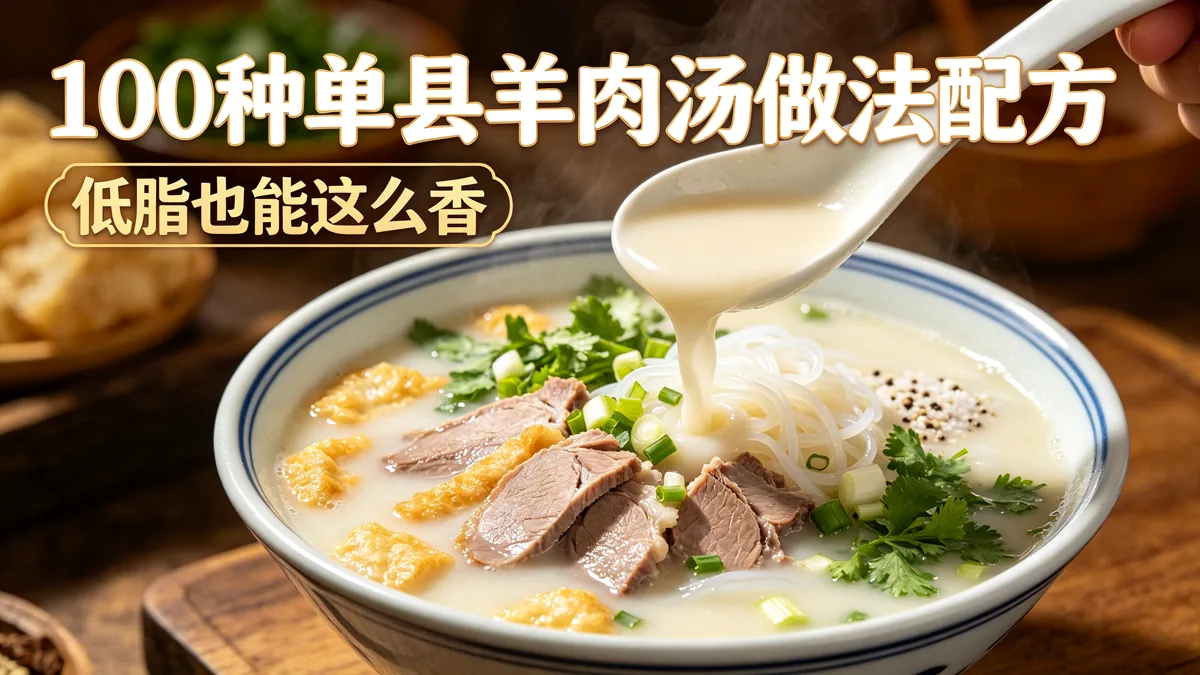100种单县羊肉汤做法配方 低脂也能这么香