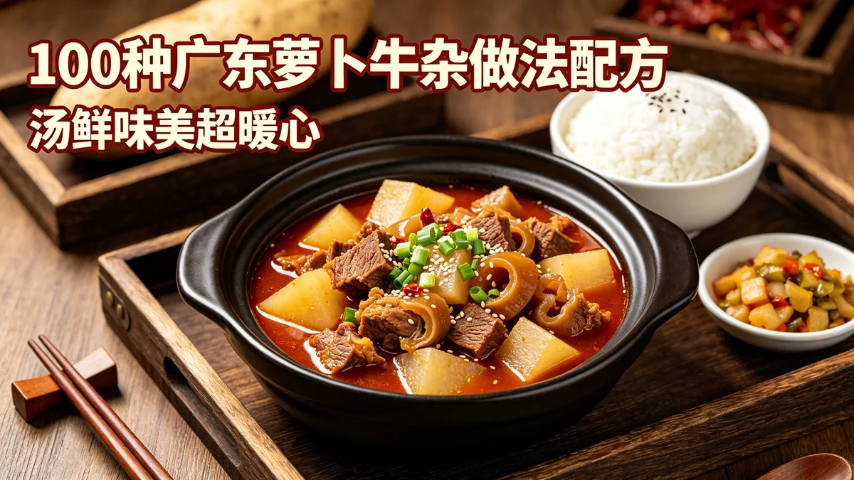 100种广东萝卜牛杂做法配方 汤鲜味美超暖心
