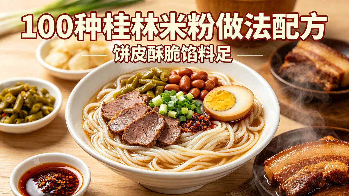 100种桂林米粉做法配方 饼皮酥脆馅料足