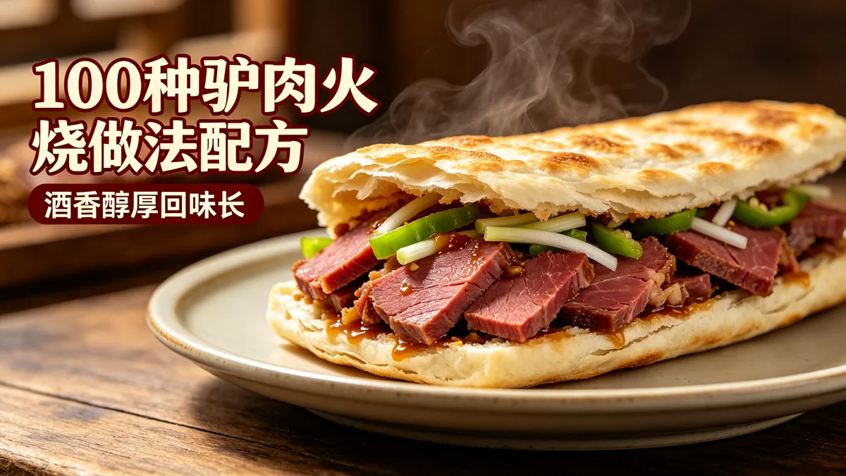 100种驴肉火烧做法配方 酒香醇厚回味长