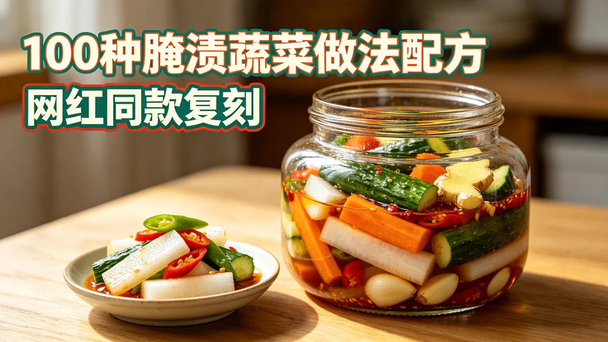 100种腌渍蔬菜做法配方 网红同款复刻