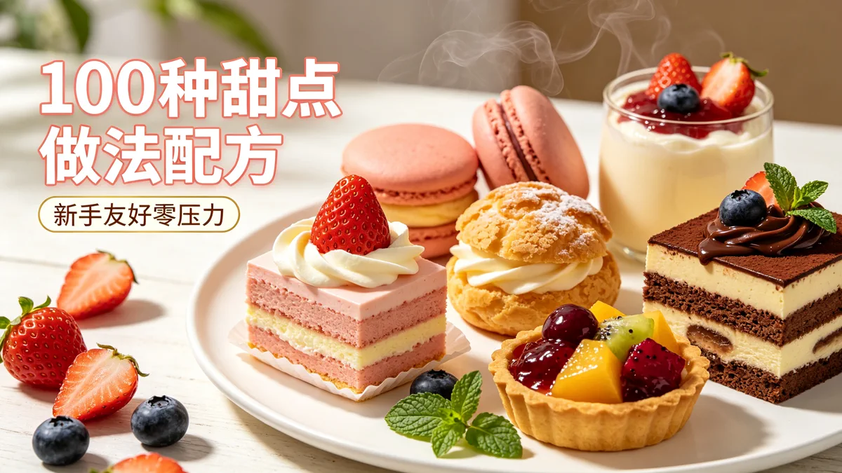100种甜点做法配方 新手友好零压力
