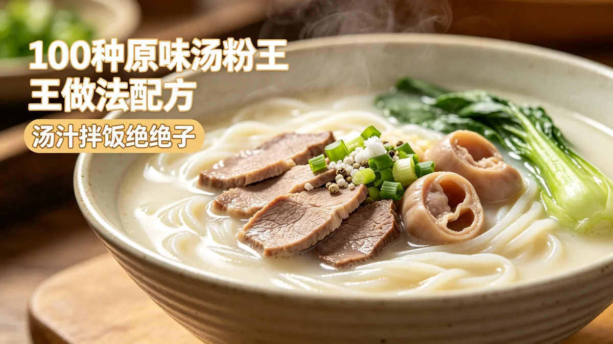 100种原味汤粉王做法配方 汤汁拌饭绝绝子
