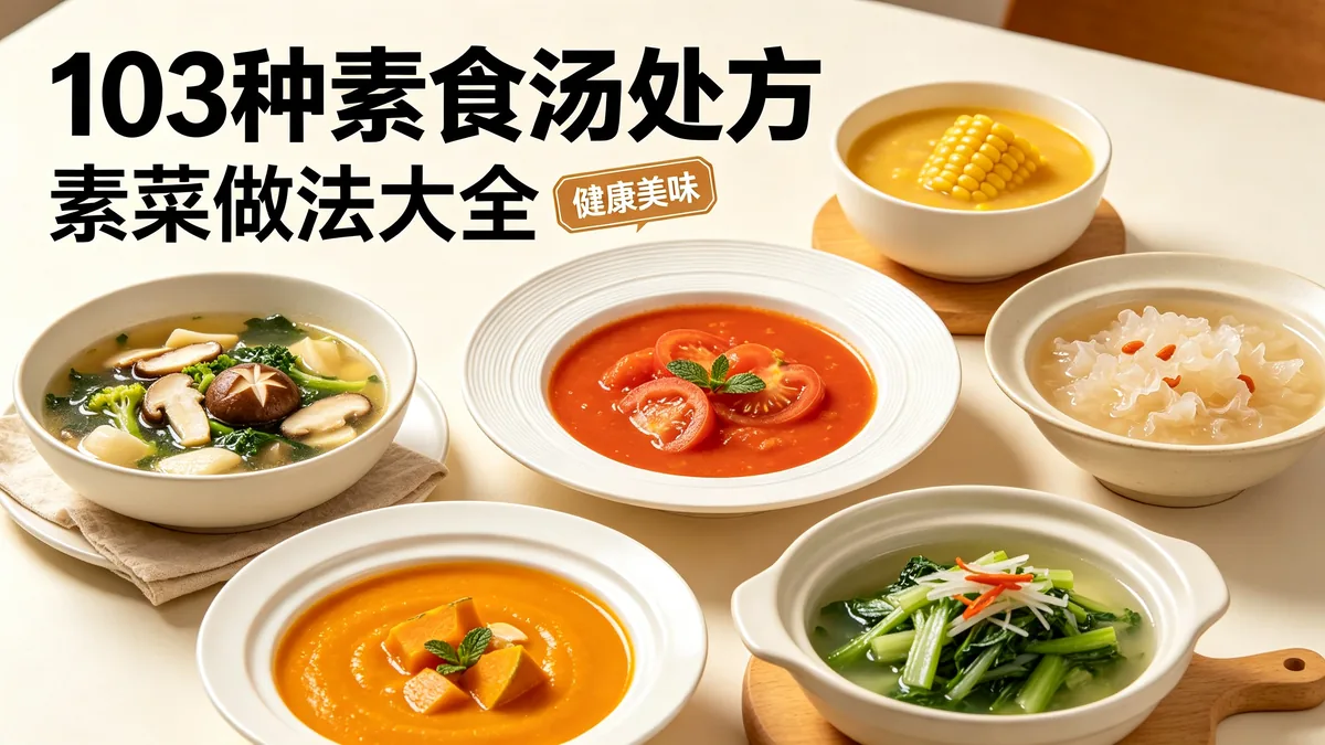 103种素食汤处方 素菜做法大全 健康美味配图