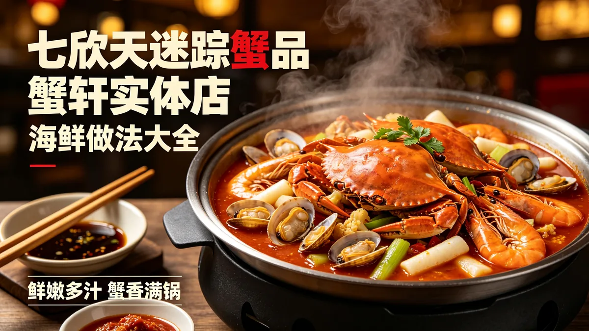 七欣天迷踪蟹品蟹轩实体店 海鲜做法大全 鲜嫩多汁配图