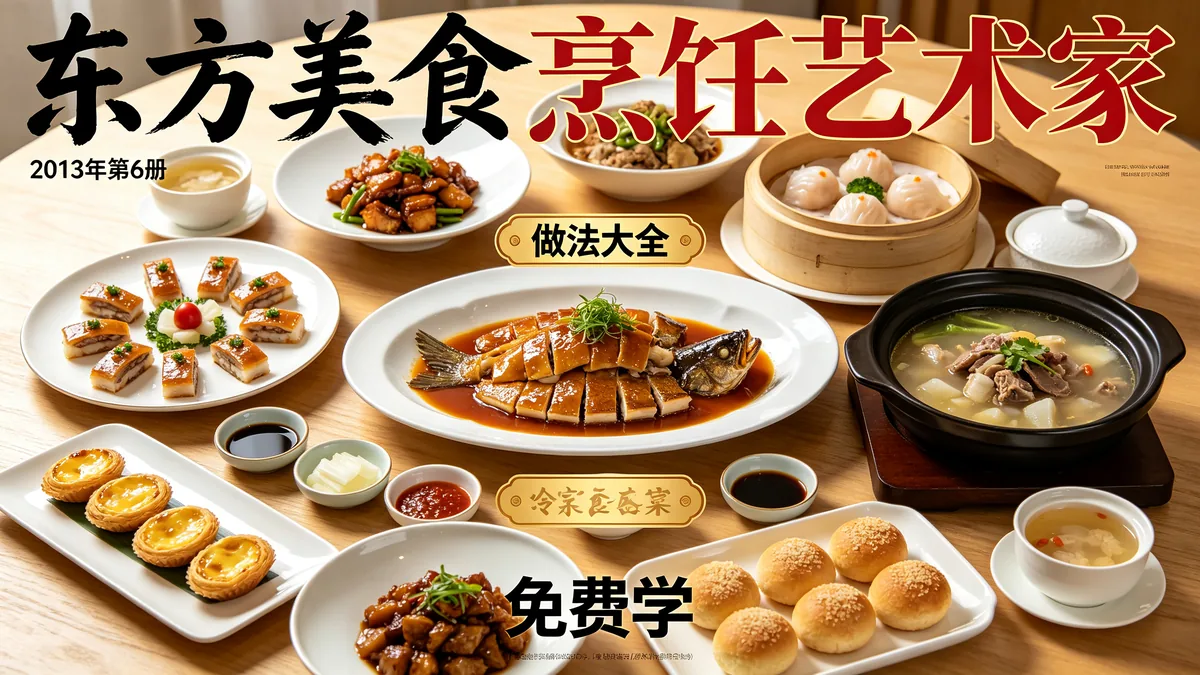 东方美食烹饪艺术家2013年6册 做法大全 免费学配图