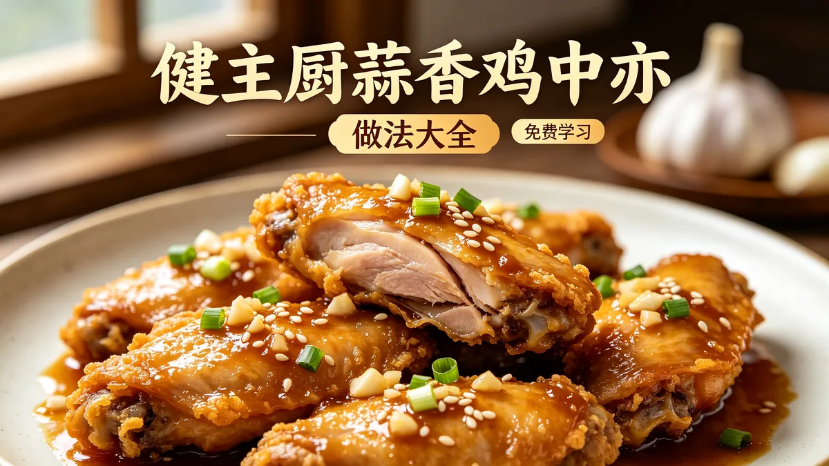 健主厨蒜香鸡中亦 做法大全 免费学习配图