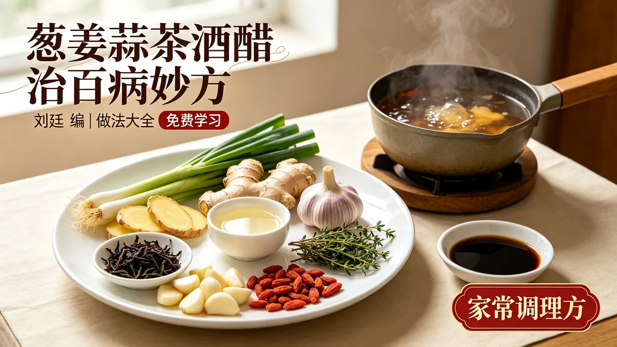 刘廷.葱姜蒜茶酒醋治百病妙方 做法大全 免费学习配图