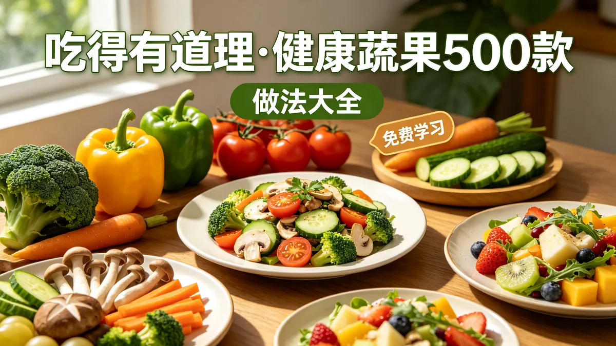 吃得有道理健康蔬果500款 做法大全 免费学习配图
